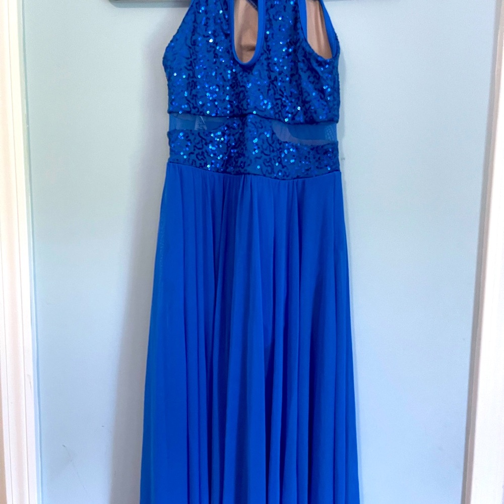 Size 10 blue dress leotard one piece